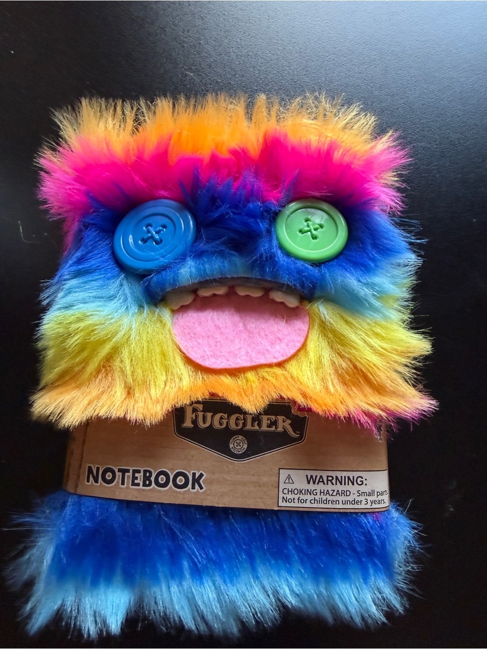 New Fuggler Lined Notebook 6" x 4" Oogah Boogah Rainbow Fluffy Fur A5 Teeth 70pg